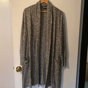 Gray duster cardigan